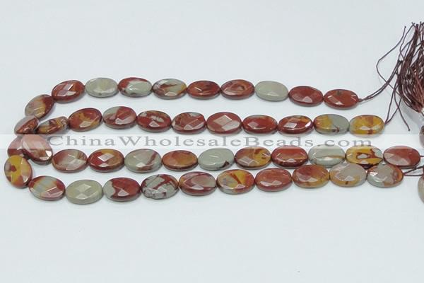 CNJ10 15.5 inches 13*18mm faceted oval natural noreena jasper beads