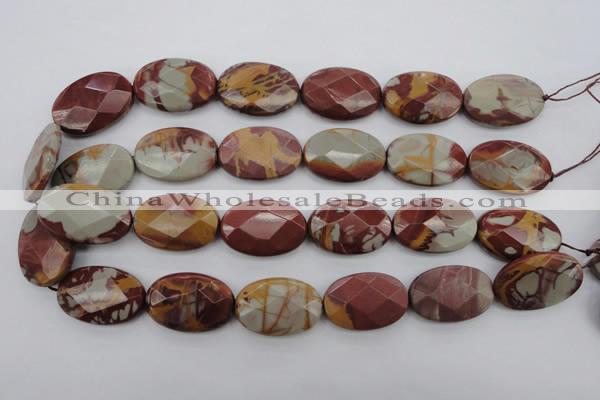 CNJ52 15.5 inches 20*30mm faceted oval noreena jasper beads