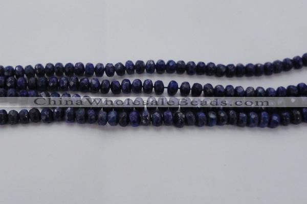 CNL1402 15.5 inches 4*6mm faceted rondelle lapis lazuli beads