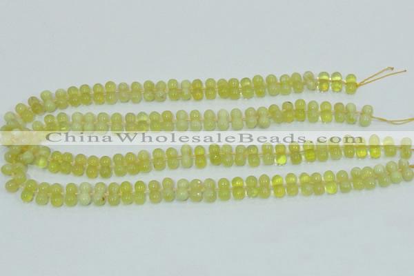 COP354 15.5 inches 6*12mm bone shape yellow opal gemstone beads