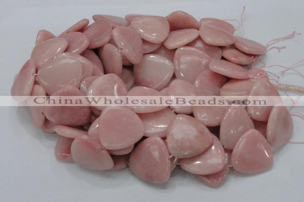 COP430 15.5 inches 30*30mm triangle Chinese pink opal gemstone beads