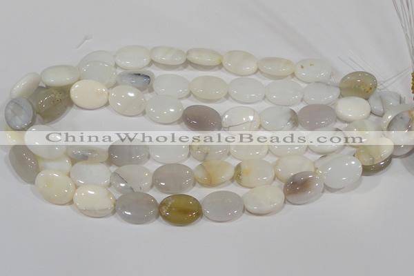 COP908 15.5 inches 15*20mm oval natural white opal gemstone beads