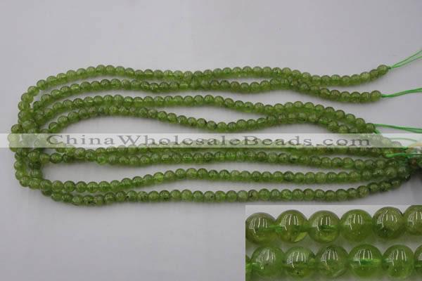 COQ52 15.5 inches 6mm round natural olive quartz beads wholesale