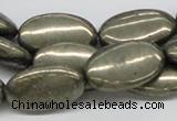 CPY15 16 inches 15*25mm oval pyrite gemstone beads wholesale