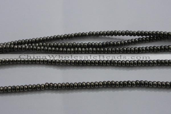 CPY420 15.5 inches 2*3mm rondelle pyrite gemstone beads