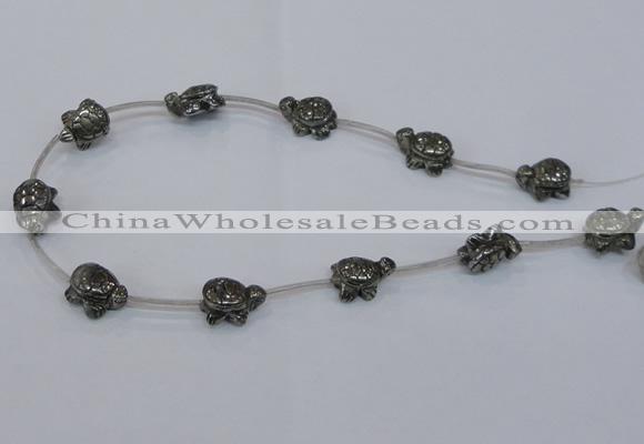 CPY560 15.5 inches 13*18mm tortoise pyrite gemstone beads