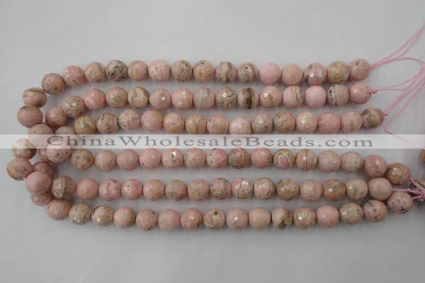 CRC451 15.5 inches 6mm faceted round Argentina rhodochrosite beads