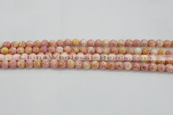 CRF315 15.5 inches 6mm round dyed rain flower stone beads wholesale