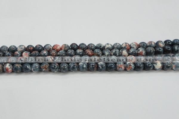 CRF331 15.5 inches 10mm round dyed rain flower stone beads wholesale