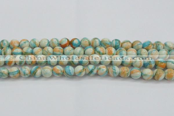 CRF396 15.5 inches 12mm round dyed rain flower stone beads wholesale