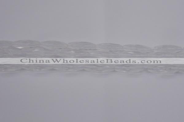 CRI01 15.5 inches 10*30mm faceted rice white crystal beads wholesale