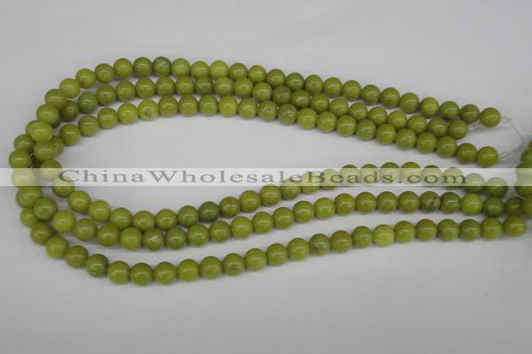 CRO108 15.5 inches 8mm round lemon jade beads wholesale