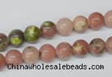 CRO123 15.5 inches 8mm round rhodochrosite gemstone beads wholesale