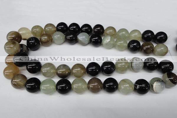 CRO437 15.5 inches 16mm round agate gemstone beads wholesale