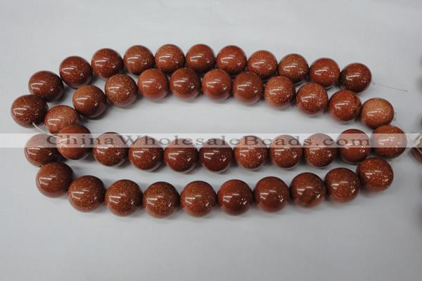 CRO486 15.5 inches 18mm round goldstone beads wholesale