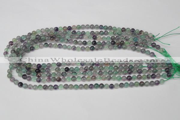 CRO54 15.5 inches 6mm round fluorite gemstone beads wholesale