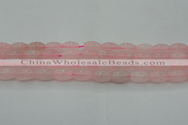 CRQ691 15.5 inches 8*13mm rice rose quartz beads wholesale