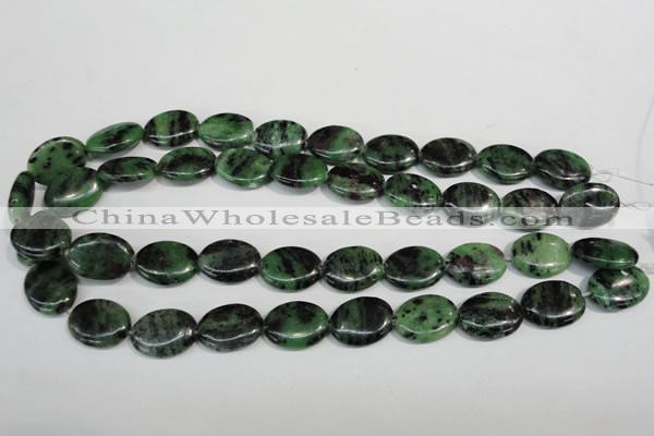 CRZ61 15.5 inches 15*20mm oval ruby zoisite gemstone beads