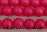 CSB1301 15.5 inches 6mm matte round shell pearl beads wholesale