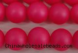 CSB1303 15.5 inches 10mm matte round shell pearl beads wholesale