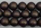 CSB1331 15.5 inches 6mm matte round shell pearl beads wholesale