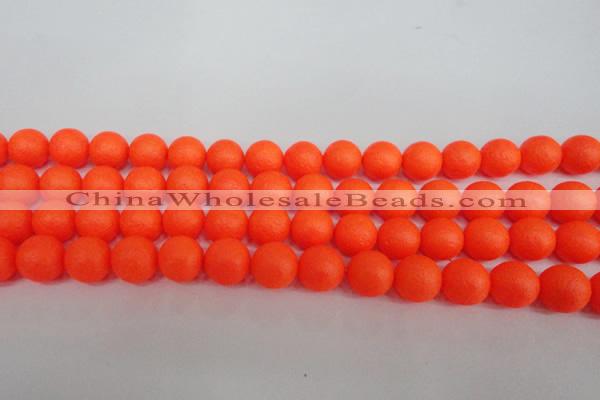 CSB1340 15.5 inches 4mm matte round shell pearl beads wholesale