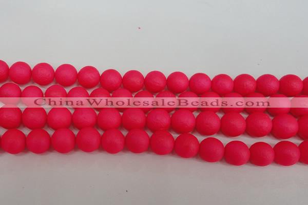 CSB1346 15.5 inches 6mm matte round shell pearl beads wholesale