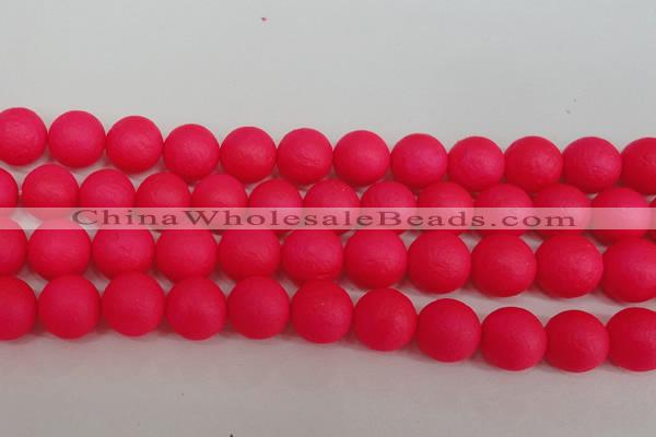 CSB1348 15.5 inches 10mm matte round shell pearl beads wholesale