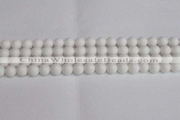 CSB1353 15.5 inches 10mm matte round shell pearl beads wholesale