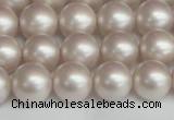 CSB1358 15.5 inches 10mm matte round shell pearl beads wholesale