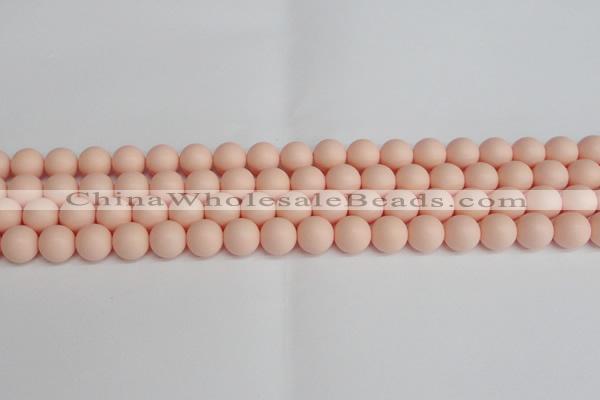 CSB1368 15.5 inches 10mm matte round shell pearl beads wholesale