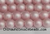 CSB1372 15.5 inches 8mm matte round shell pearl beads wholesale