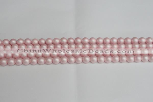 CSB1372 15.5 inches 8mm matte round shell pearl beads wholesale