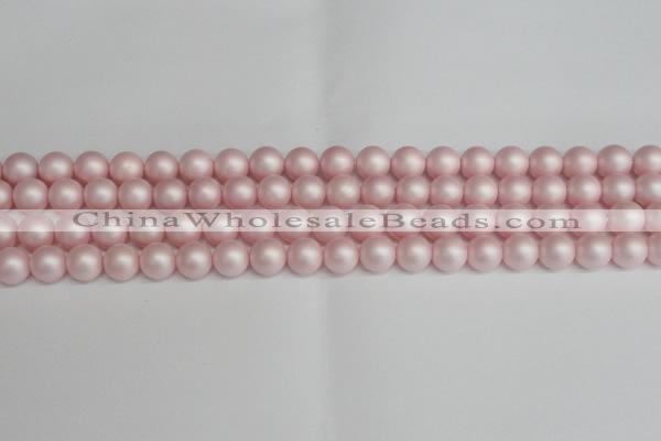 CSB1373 15.5 inches 10mm matte round shell pearl beads wholesale