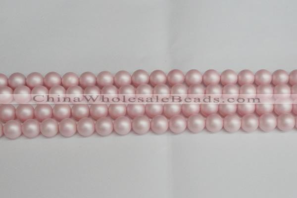 CSB1374 15.5 inches 12mm matte round shell pearl beads wholesale