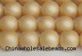 CSB1379 15.5 inches 12mm matte round shell pearl beads wholesale