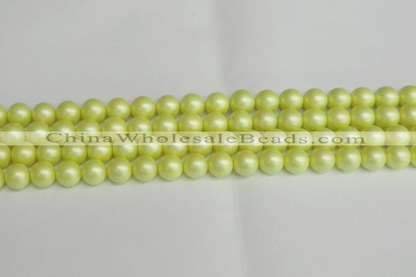 CSB1388 15.5 inches 10mm matte round shell pearl beads wholesale