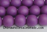 CSB1418 15.5 inches 10mm matte round shell pearl beads wholesale