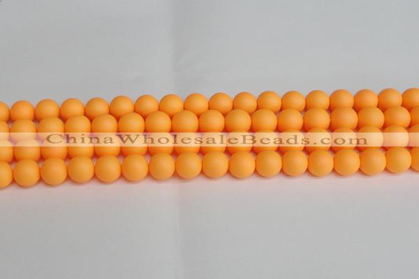 CSB1423 15.5 inches 10mm matte round shell pearl beads wholesale