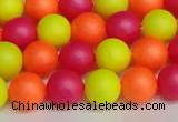 CSB1428 15.5 inches 10mm matte round shell pearl beads wholesale