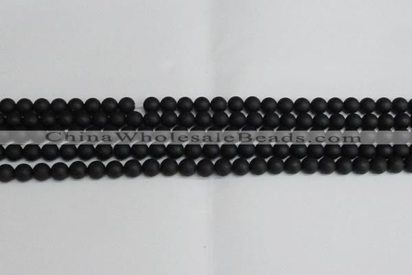 CSB1456 15.5 inches 6mm matte round shell pearl beads wholesale