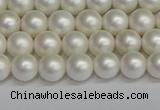 CSB1600 15.5 inches 4mm round matte shell pearl beads wholesale