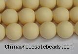 CSB1612 15.5 inches 8mm round matte shell pearl beads wholesale