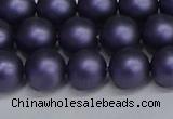 CSB1653 15.5 inches 10mm round matte shell pearl beads wholesale