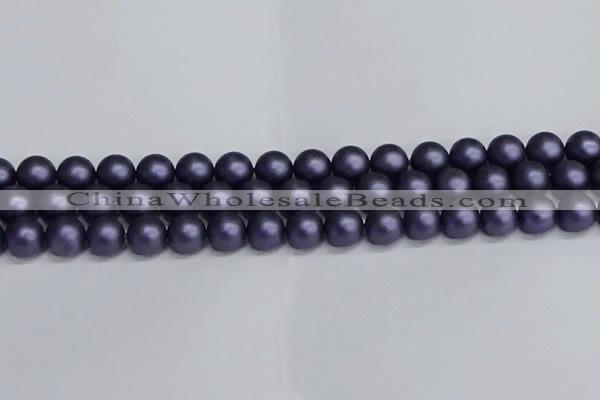 CSB1663 15.5 inches 10mm round matte shell pearl beads wholesale