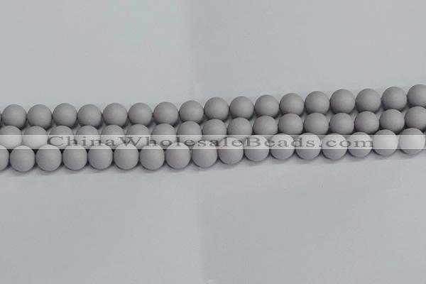 CSB1681 15.5 inches 6mm round matte shell pearl beads wholesale