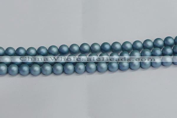 CSB1713 15.5 inches 10mm round matte shell pearl beads wholesale