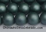 CSB1725 15.5 inches 14mm round matte shell pearl beads wholesale