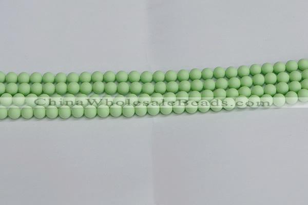 CSB1740 15.5 inches 4mm round matte shell pearl beads wholesale