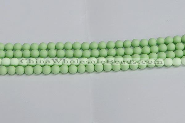 CSB1741 15.5 inches 6mm round matte shell pearl beads wholesale